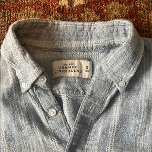 Abercrombie & Fitch Light Blue Linen Blend Shirt